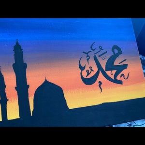 Beautiful sunset painting